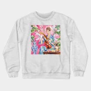 Keeping things in tune, whimsical painting Crewneck Sweatshirt